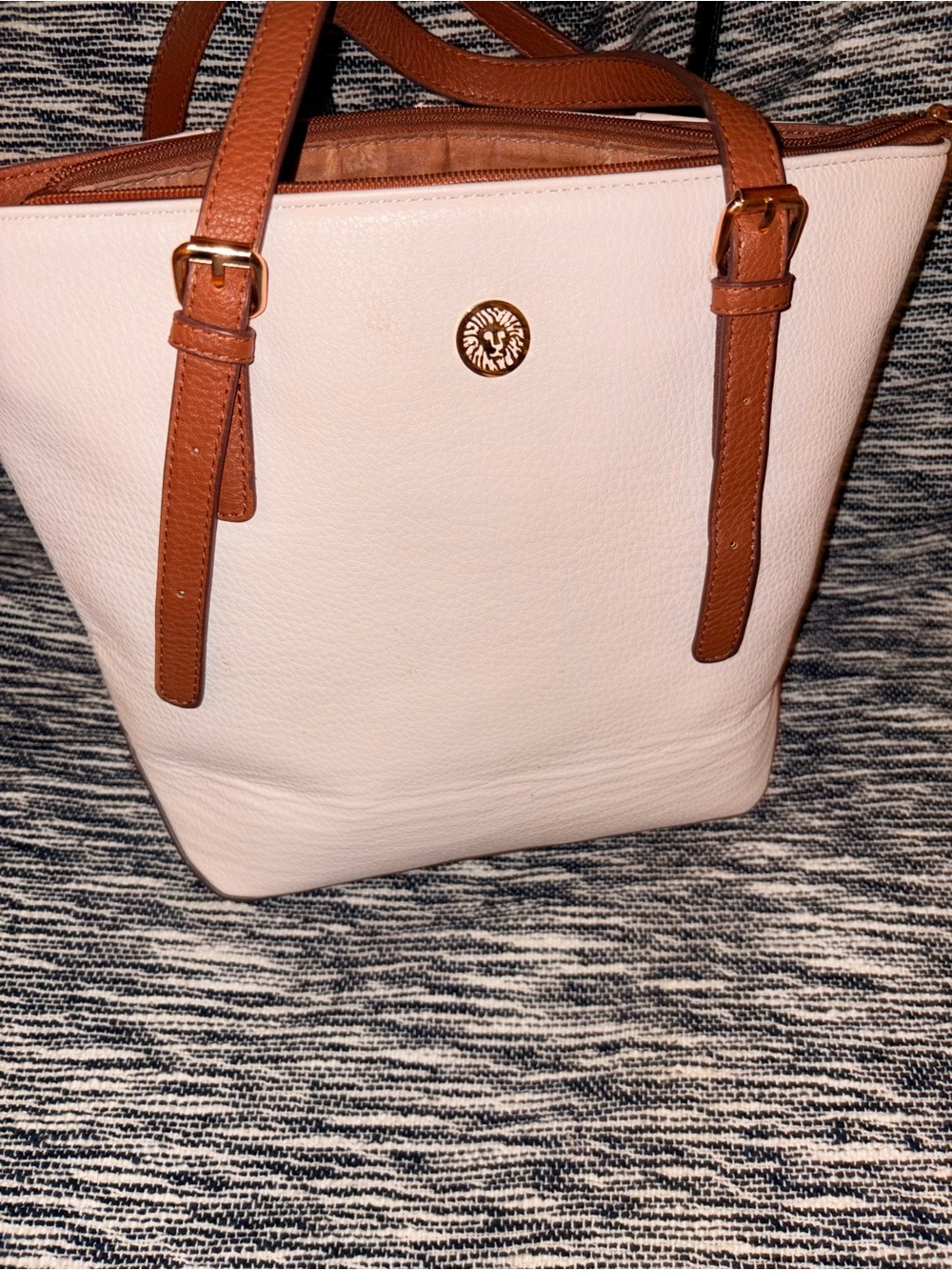 Blush Pink Tote with Tan Trim - Women’s Everyday Tote